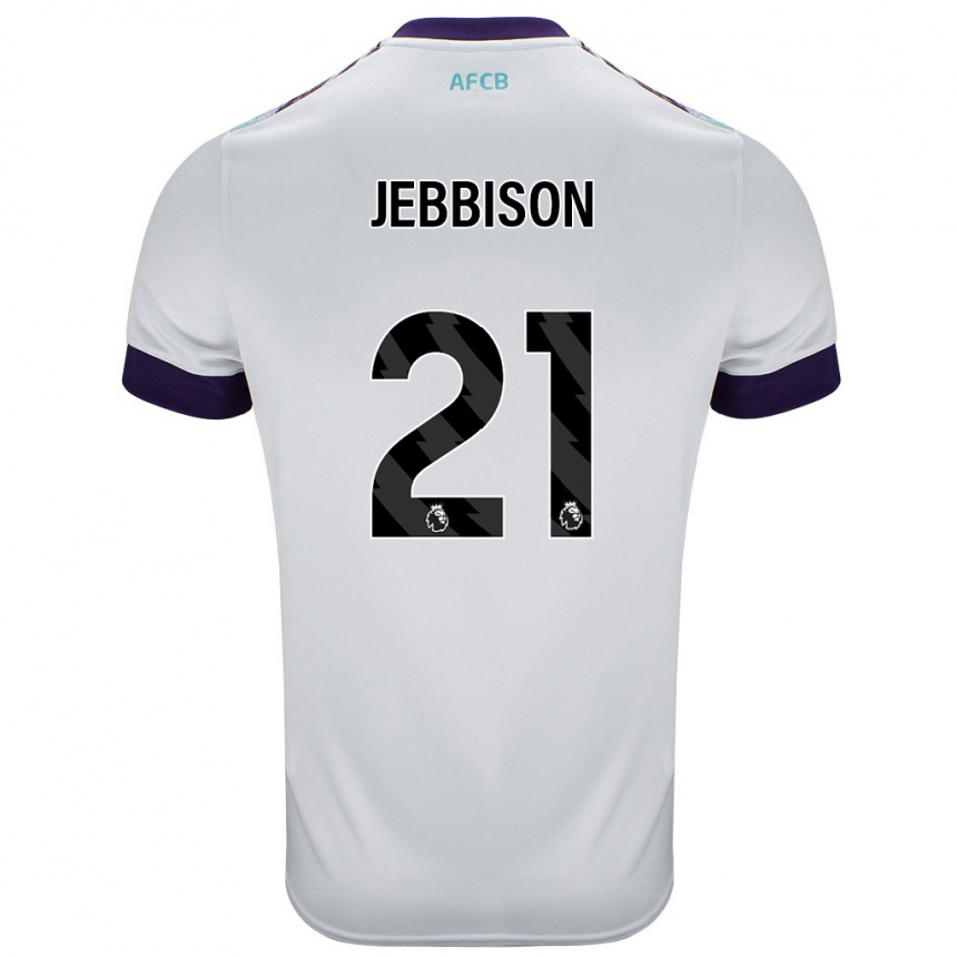 Vaikiškas Daniel Jebbison #21 Balta Žalia Violetinė Išvykos Marškinėliai 2024/25 T-Shirt