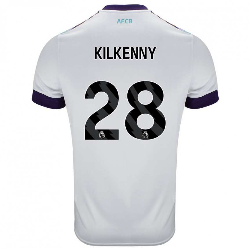 Vaikiškas Gavin Kilkenny #28 Balta Žalia Violetinė Išvykos Marškinėliai 2024/25 T-Shirt