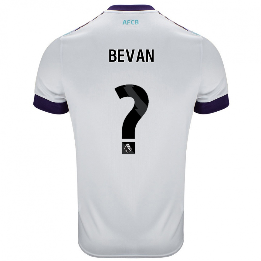 Vaikiškas Owen Bevan #0 Balta Žalia Violetinė Išvykos Marškinėliai 2024/25 T-Shirt