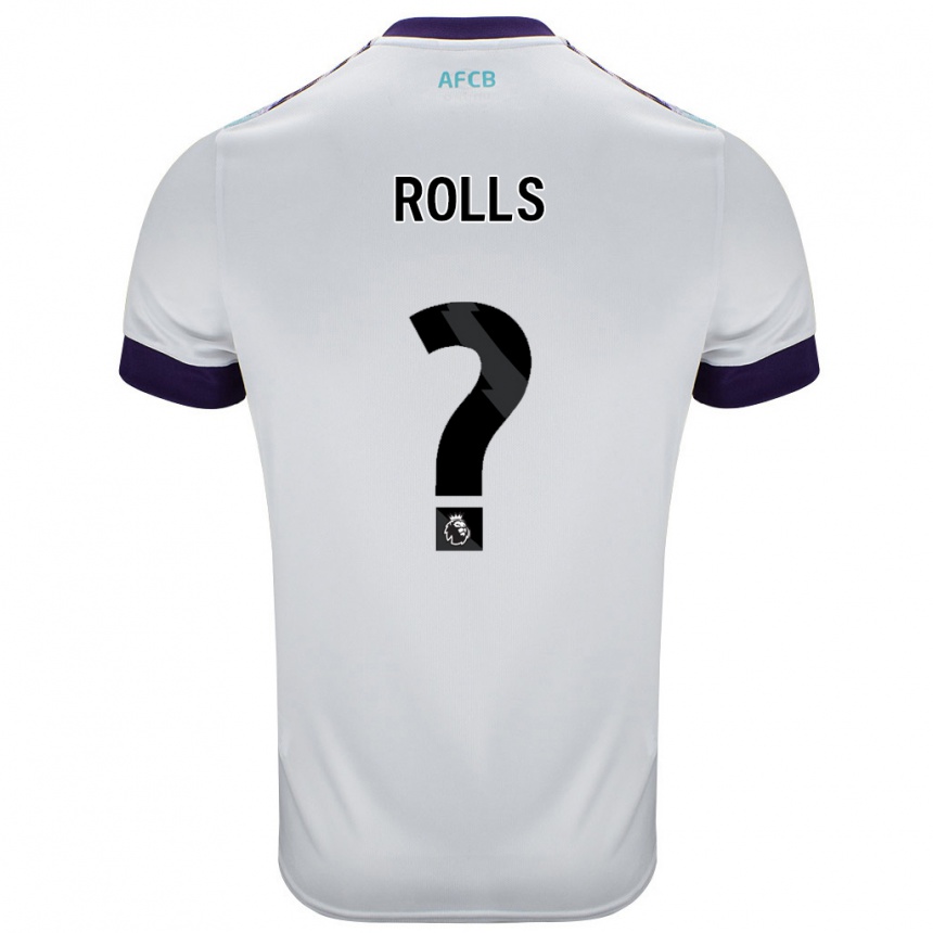 Vaikiškas Thomas Rolls #0 Balta Žalia Violetinė Išvykos Marškinėliai 2024/25 T-Shirt