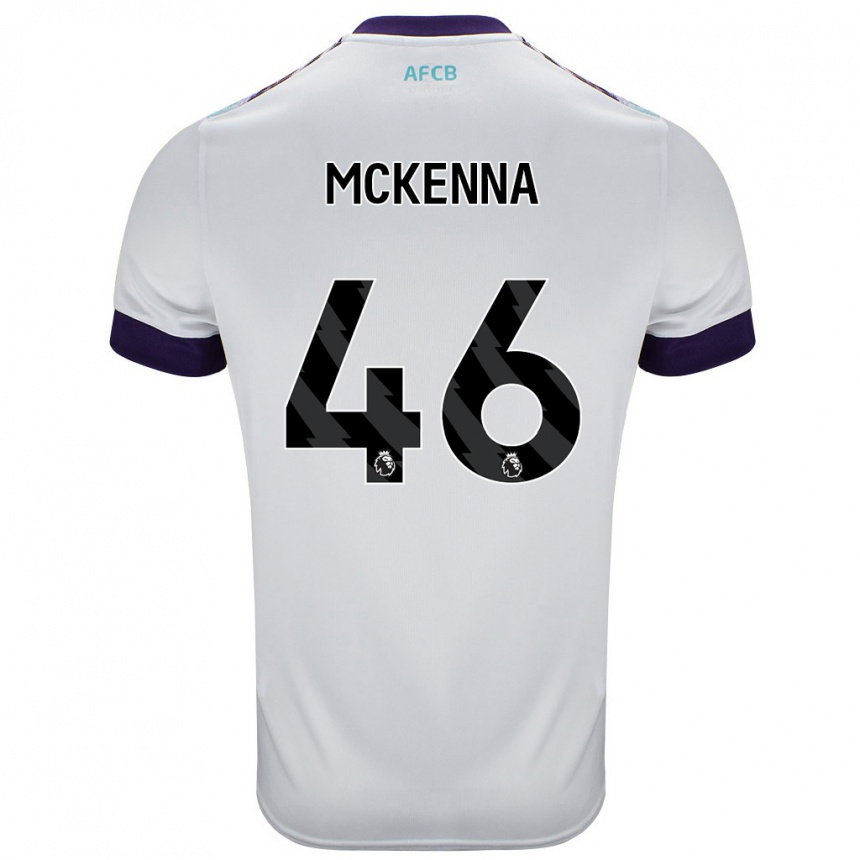 Vaikiškas Callan Mckenna #46 Balta Žalia Violetinė Išvykos Marškinėliai 2024/25 T-Shirt