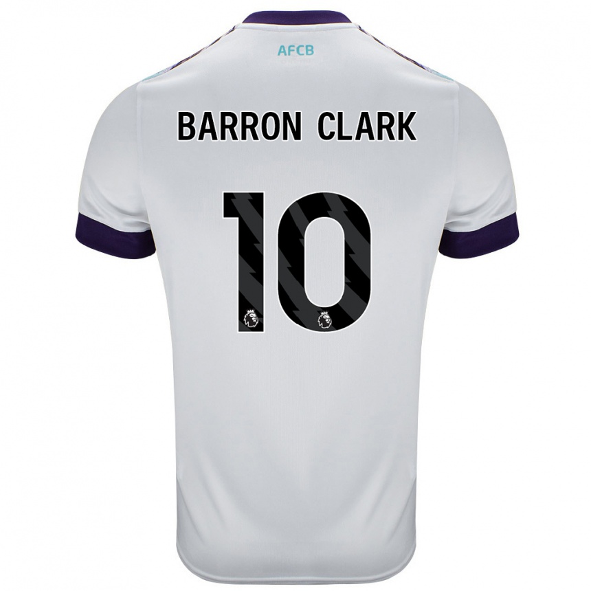 Vaikiškas Molly Barron-Clark #10 Balta Žalia Violetinė Išvykos Marškinėliai 2024/25 T-Shirt