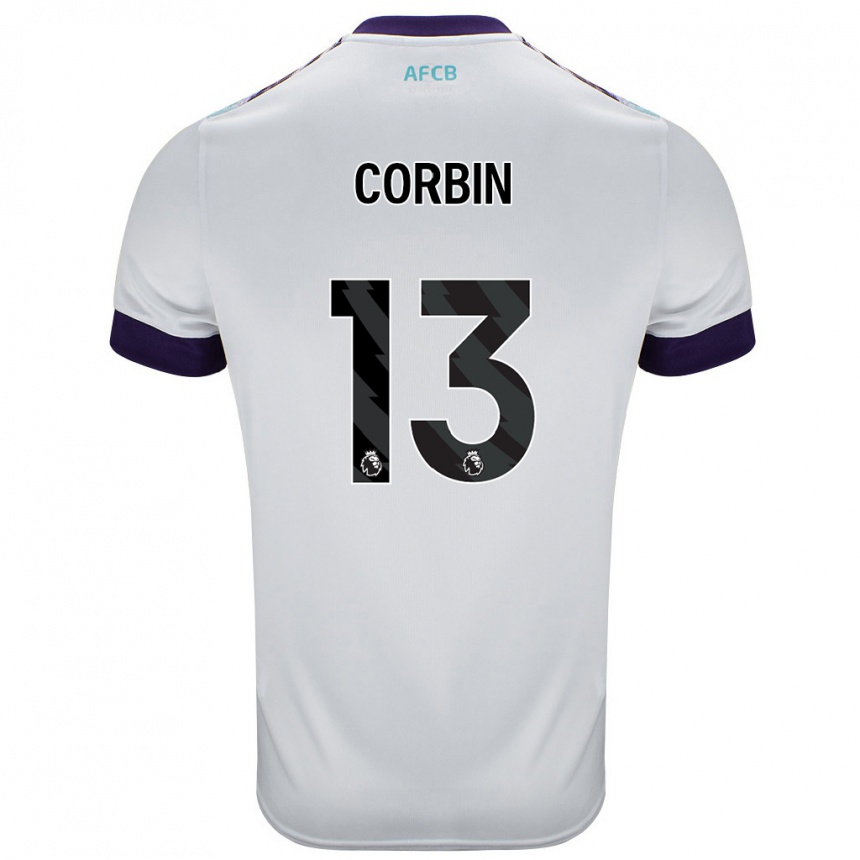 Vaikiškas Helen Corbin #13 Balta Žalia Violetinė Išvykos Marškinėliai 2024/25 T-Shirt