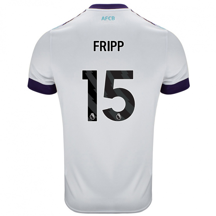 Vaikiškas Kelly Fripp #15 Balta Žalia Violetinė Išvykos Marškinėliai 2024/25 T-Shirt