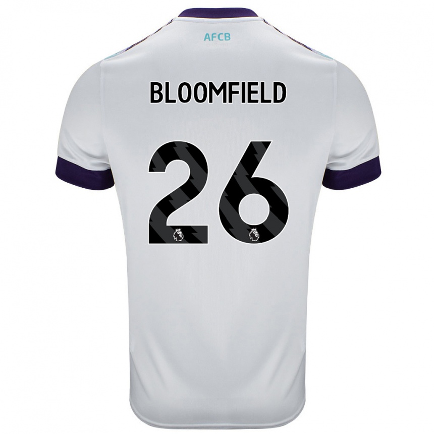 Vaikiškas Erin Bloomfield #26 Balta Žalia Violetinė Išvykos Marškinėliai 2024/25 T-Shirt