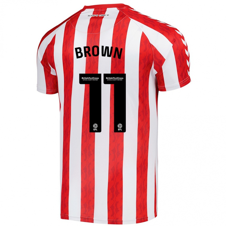 Vyrai Jessica Brown #11 Raudona Balta Namų Marškinėliai 2024/25 T-Shirt