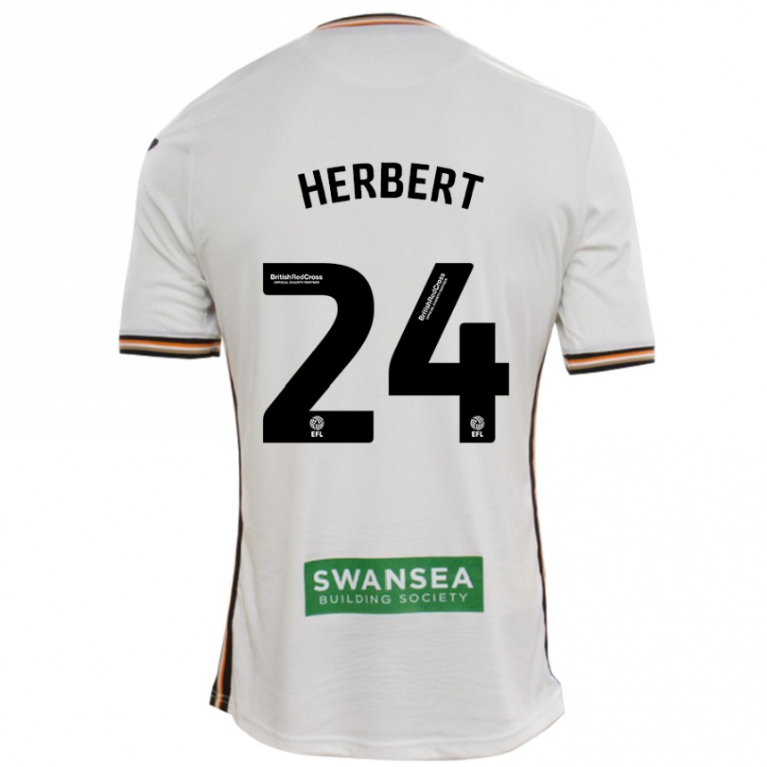 Vyrai Chelsea Herbert #24 Baltas Namų Marškinėliai 2024/25 T-Shirt