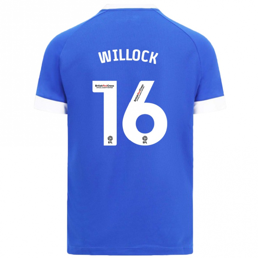 Vyrai Chris Willock #16 Dangaus Mėlyna Namų Marškinėliai 2024/25 T-Shirt