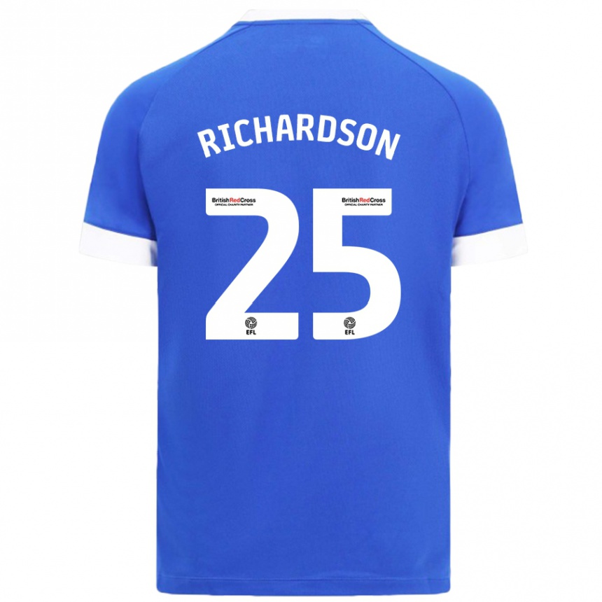 Vyrai Tija Richardson #25 Dangaus Mėlyna Namų Marškinėliai 2024/25 T-Shirt