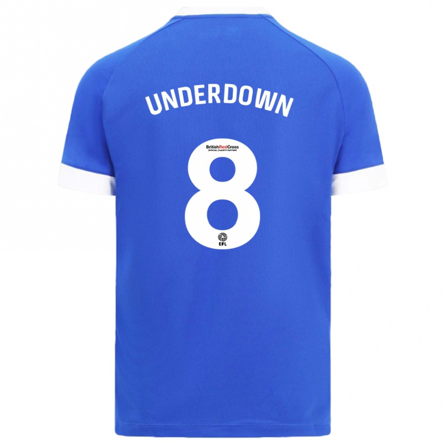 Vyrai Kanisha Underdown #8 Dangaus Mėlyna Namų Marškinėliai 2024/25 T-Shirt