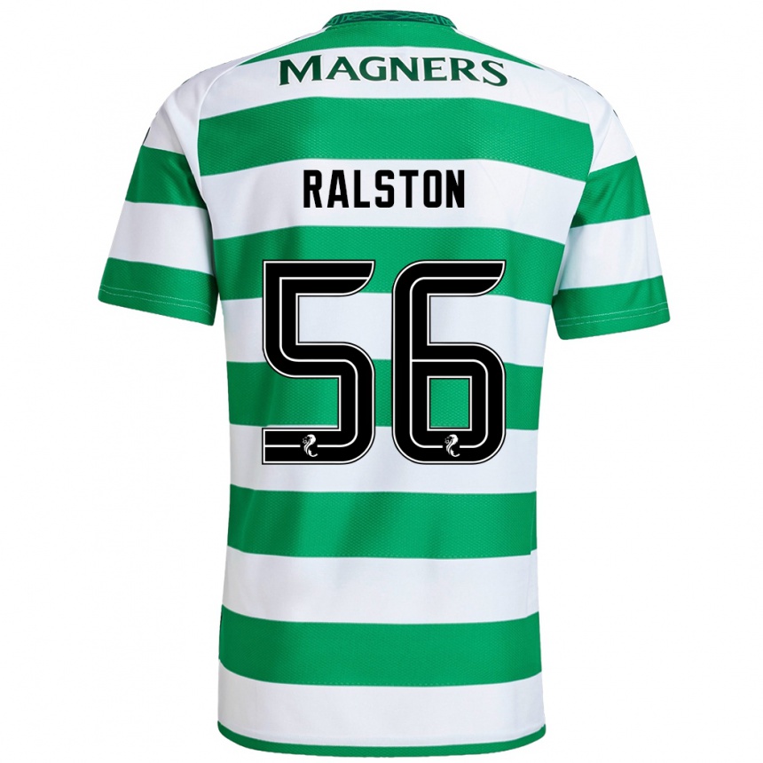 Vyrai Anthony Ralston #56 Žalia Balta Namų Marškinėliai 2024/25 T-Shirt