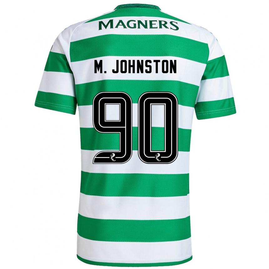 Vyrai Mikey Johnston #90 Žalia Balta Namų Marškinėliai 2024/25 T-Shirt