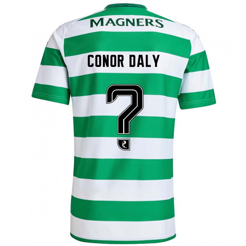 Vyrai Conor Daly #0 Žalia Balta Namų Marškinėliai 2024/25 T-Shirt