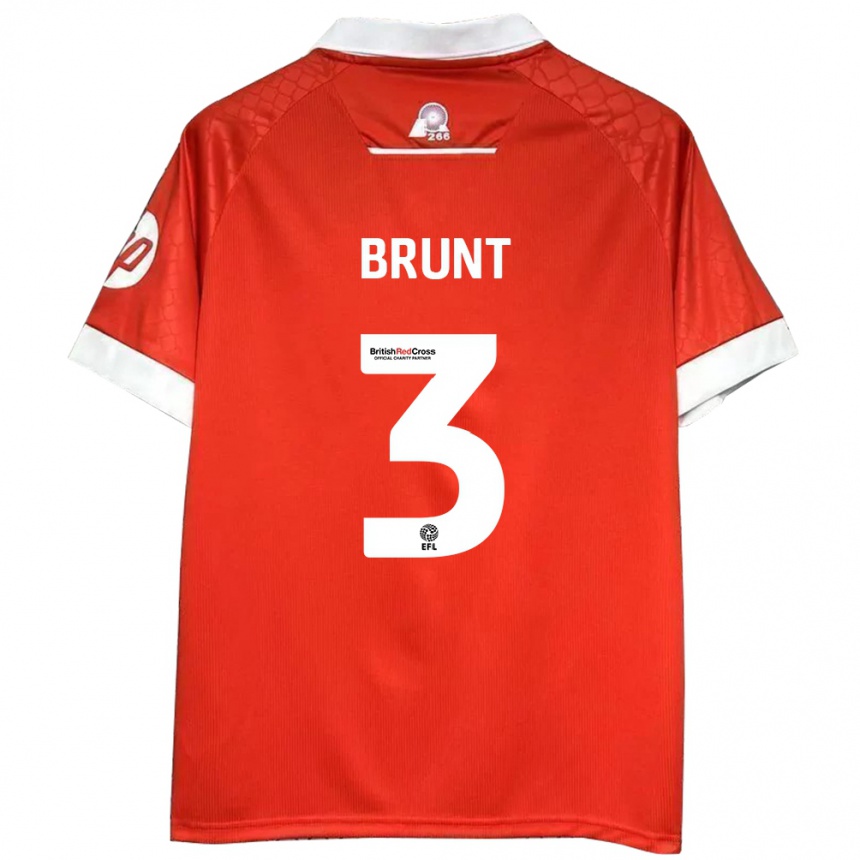 Vyrai Lewis Brunt #3 Raudona Balta Namų Marškinėliai 2024/25 T-Shirt