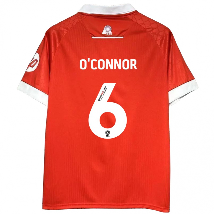 Vyrai Thomas O'connor #6 Raudona Balta Namų Marškinėliai 2024/25 T-Shirt