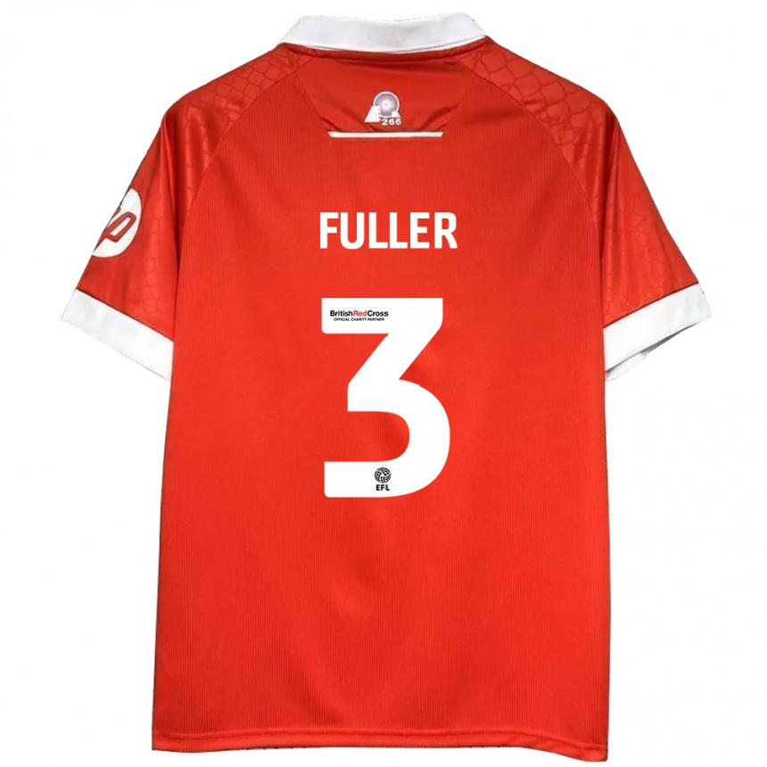 Vyrai Olivia Fuller #3 Raudona Balta Namų Marškinėliai 2024/25 T-Shirt