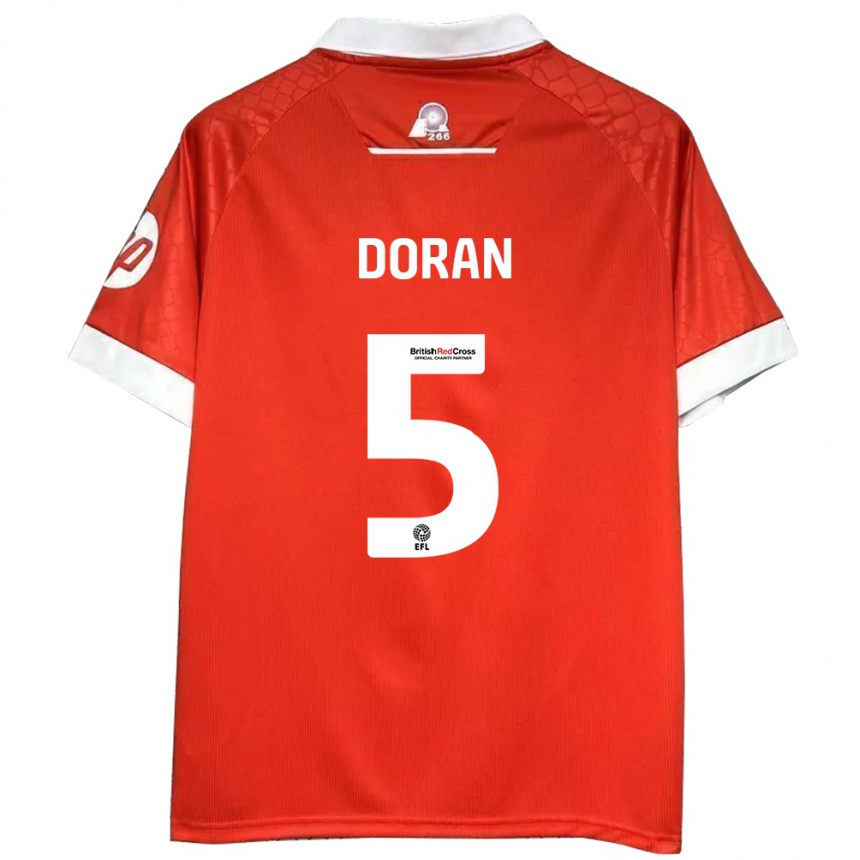 Vyrai Louisha Doran #5 Raudona Balta Namų Marškinėliai 2024/25 T-Shirt