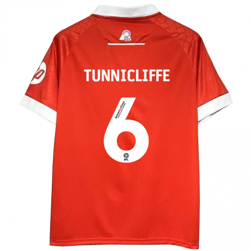 Vyrai Jordan Tunnicliffe #6 Raudona Balta Namų Marškinėliai 2024/25 T-Shirt