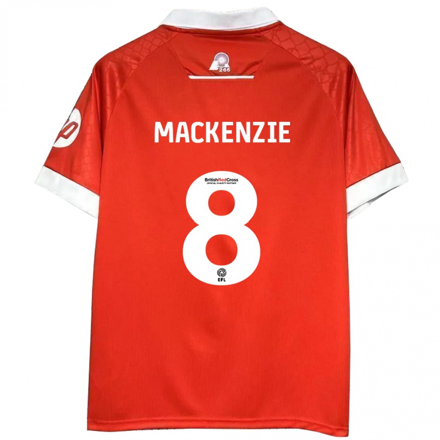 Vyrai Libby Mackenzie #8 Raudona Balta Namų Marškinėliai 2024/25 T-Shirt