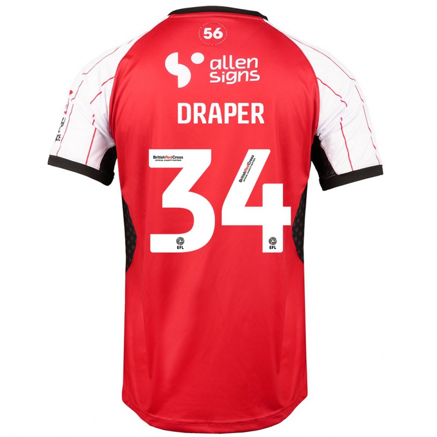 Vyrai Freddie Draper #34 Baltas Namų Marškinėliai 2024/25 T-Shirt