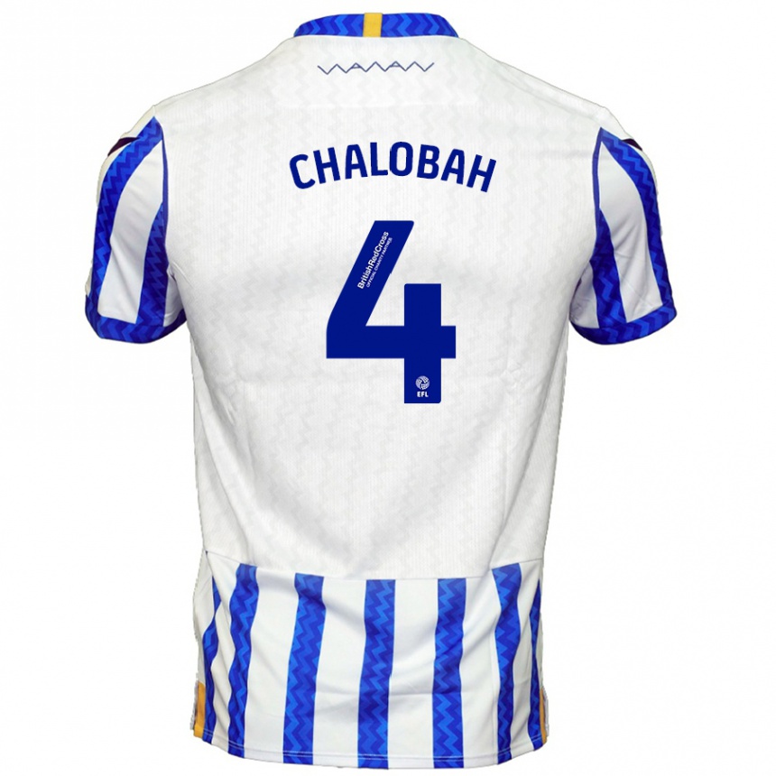 Vyrai Nathaniel Chalobah #4 Mėlyna Balta Namų Marškinėliai 2024/25 T-Shirt