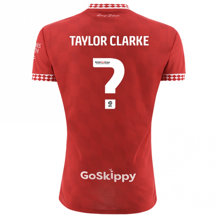 Vyrai Omar Taylor-Clarke #0 Raudona Namų Marškinėliai 2024/25 T-Shirt