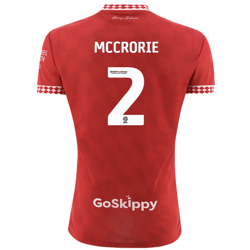 Vyrai Ross Mccrorie #2 Raudona Namų Marškinėliai 2024/25 T-Shirt