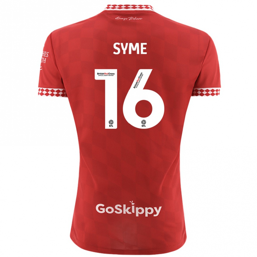 Vyrai Emily Syme #16 Raudona Namų Marškinėliai 2024/25 T-Shirt