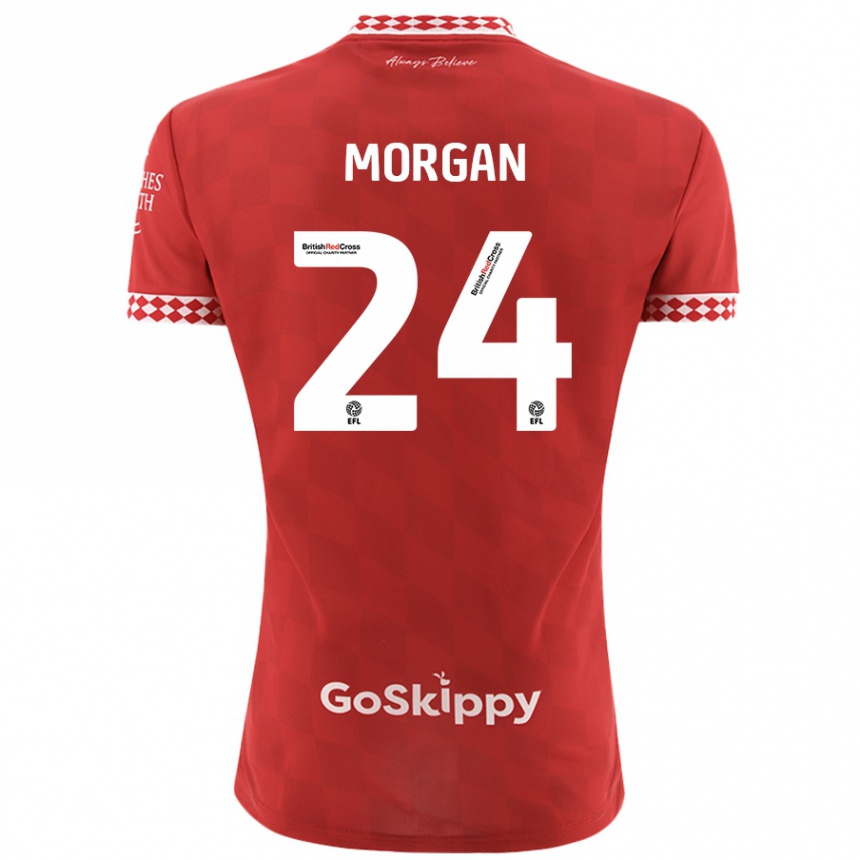 Vyrai Ffion Morgan #24 Raudona Namų Marškinėliai 2024/25 T-Shirt