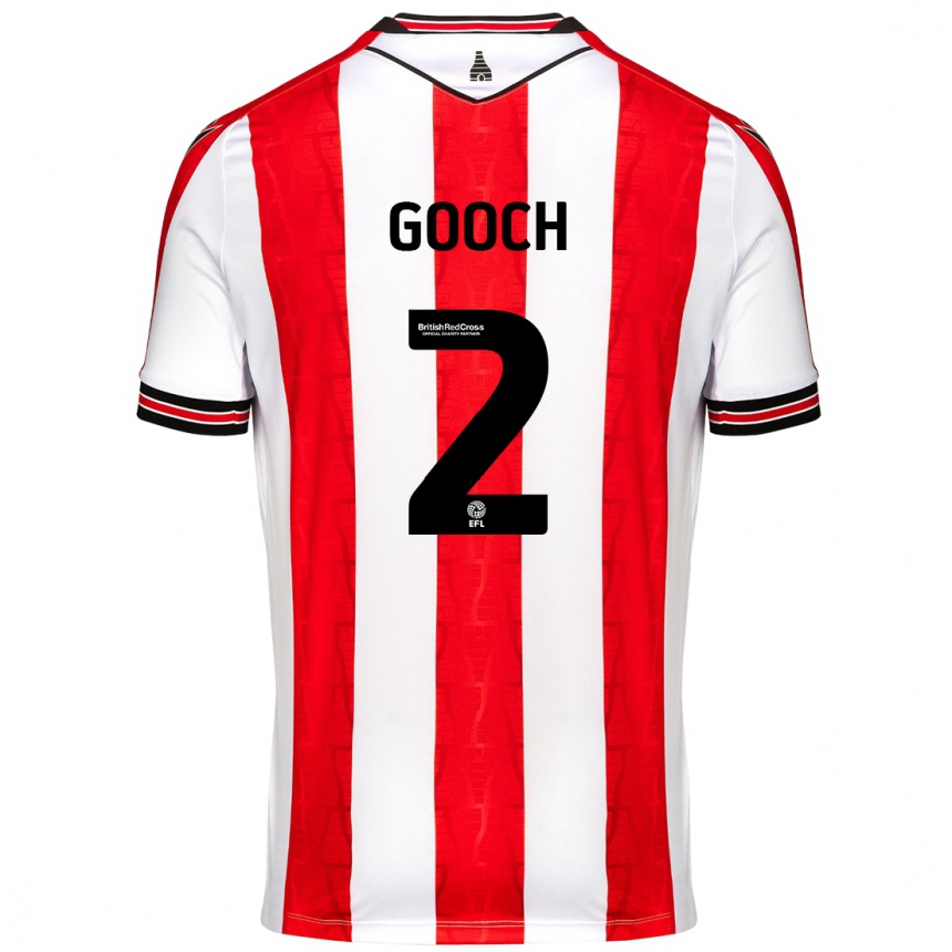 Vyrai Lynden Gooch #2 Raudona Balta Namų Marškinėliai 2024/25 T-Shirt