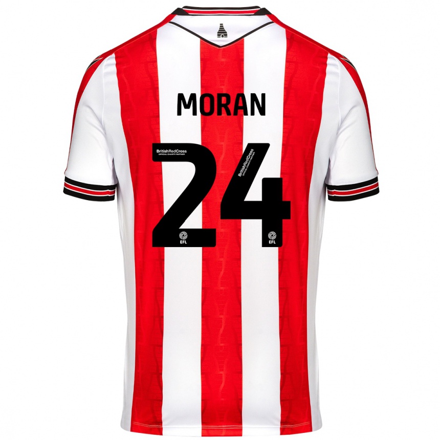 Vyrai Andrew Moran #24 Raudona Balta Namų Marškinėliai 2024/25 T-Shirt