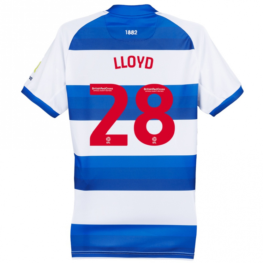 Vyrai Alfie Lloyd #28 Balta Mėlyna Namų Marškinėliai 2024/25 T-Shirt