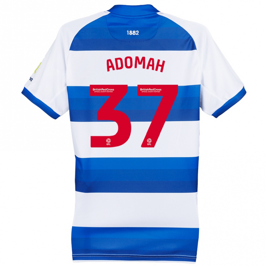 Vyrai Albert Adomah #37 Balta Mėlyna Namų Marškinėliai 2024/25 T-Shirt