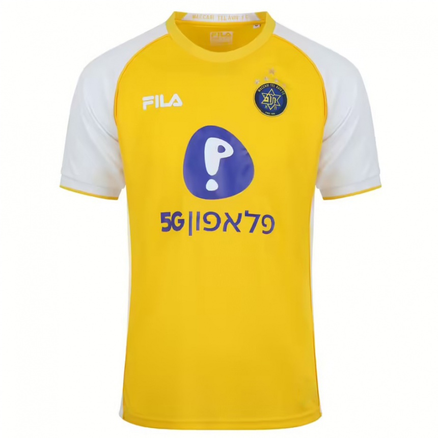 Vyrai Yonas Malede #15 Geltona Balta Namų Marškinėliai 2024/25 T-Shirt