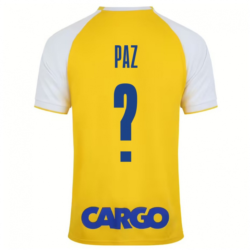 Vyrai Jonathan Paz #0 Geltona Balta Namų Marškinėliai 2024/25 T-Shirt