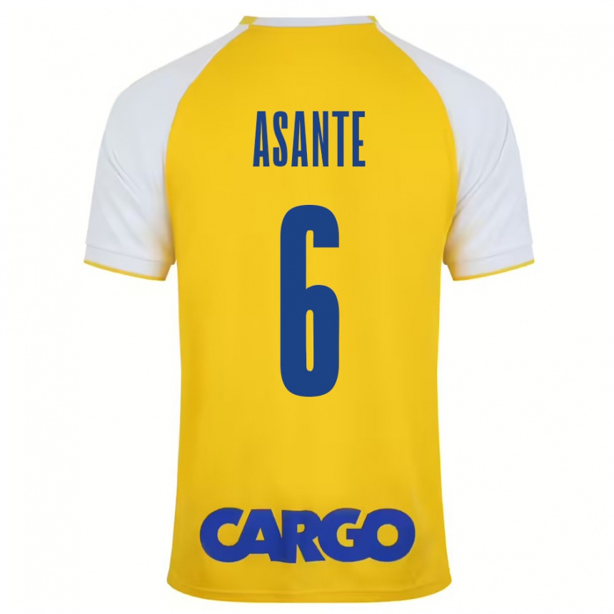 Vyrai Tyrese Asante #6 Geltona Balta Namų Marškinėliai 2024/25 T-Shirt