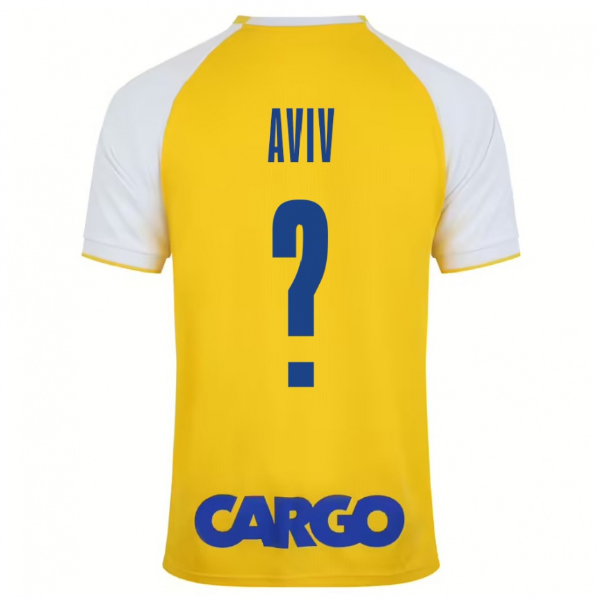 Vyrai Yoyo Aviv #0 Geltona Balta Namų Marškinėliai 2024/25 T-Shirt