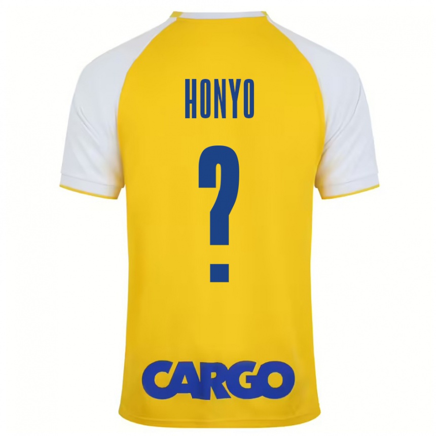 Vyrai Yoav Honyo #0 Geltona Balta Namų Marškinėliai 2024/25 T-Shirt