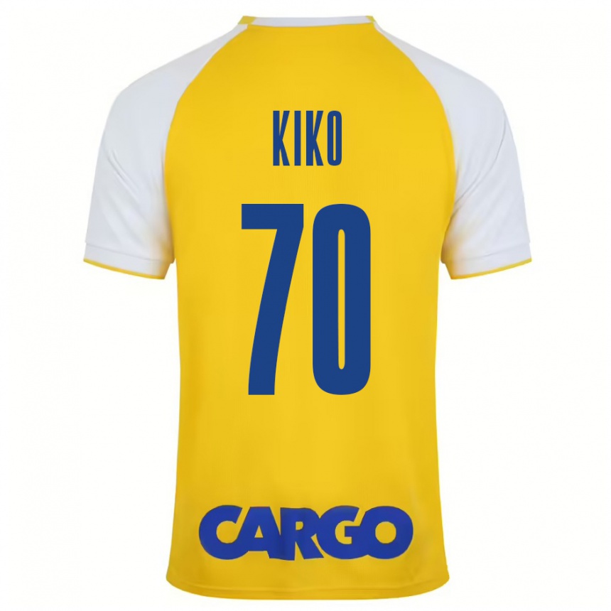 Vyrai Kiko Bondoso #70 Geltona Balta Namų Marškinėliai 2024/25 T-Shirt