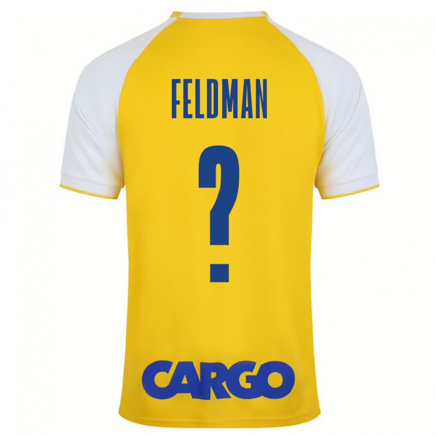 Vyrai Ron Feldman #0 Geltona Balta Namų Marškinėliai 2024/25 T-Shirt