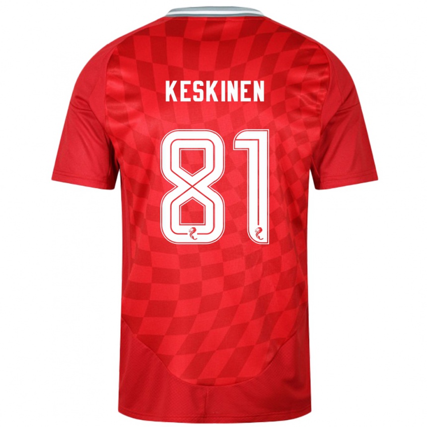 Vyrai Topi Keskinen #81 Raudona Namų Marškinėliai 2024/25 T-Shirt