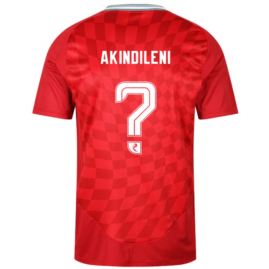 Vyrai Timothy Akindileni #0 Raudona Namų Marškinėliai 2024/25 T-Shirt