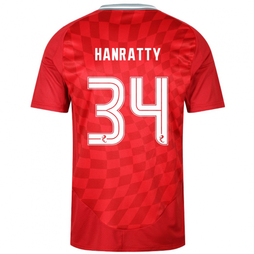 Vyrai Kevin Hanratty #34 Raudona Namų Marškinėliai 2024/25 T-Shirt