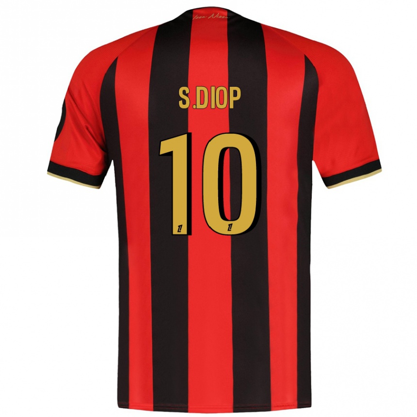 Vyrai Sofiane Diop #10 Raudona Juoda Namų Marškinėliai 2024/25 T-Shirt