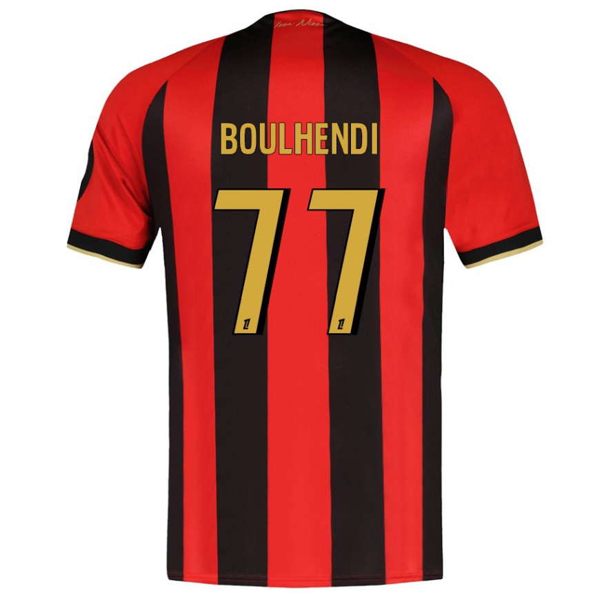 Vyrai Teddy Boulhendi #77 Raudona Juoda Namų Marškinėliai 2024/25 T-Shirt