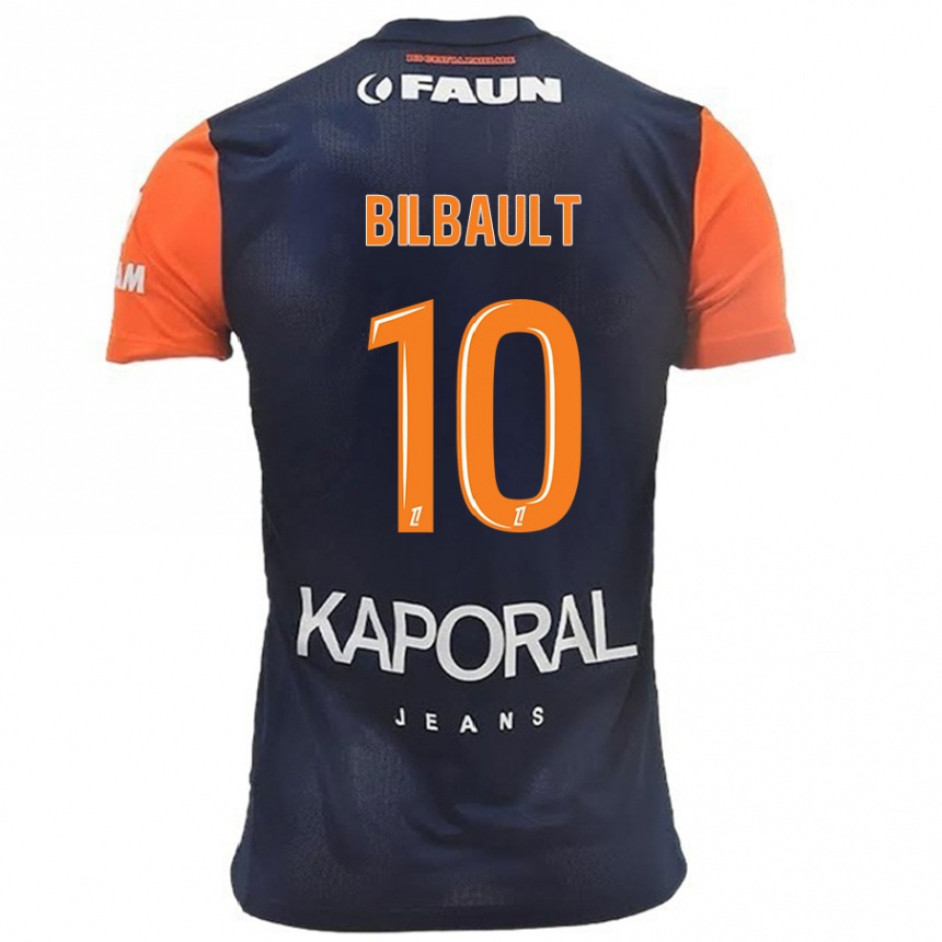 Vyrai Charlotte Bilbault #10 Tamsiai Mėlyna Oranžinė Namų Marškinėliai 2024/25 T-Shirt