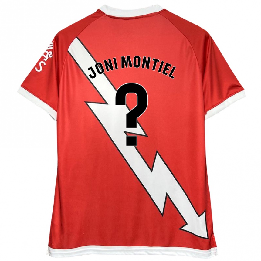 Vyrai Joni Montiel #0 Balta Raudona Namų Marškinėliai 2024/25 T-Shirt