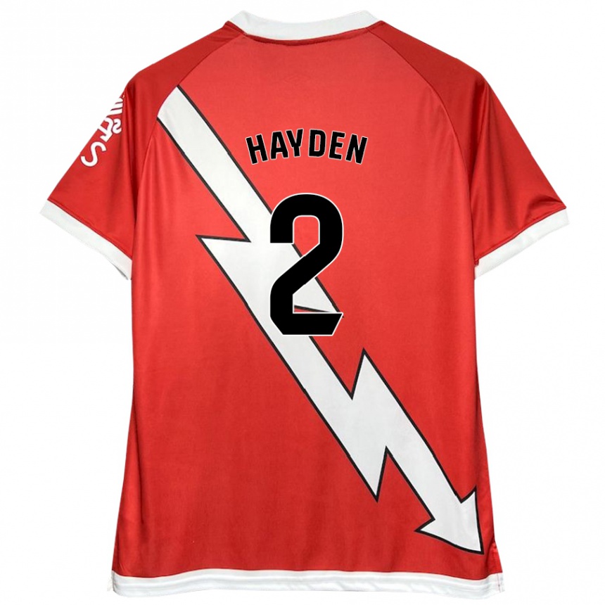 Vyrai Danielle Hayden #2 Balta Raudona Namų Marškinėliai 2024/25 T-Shirt