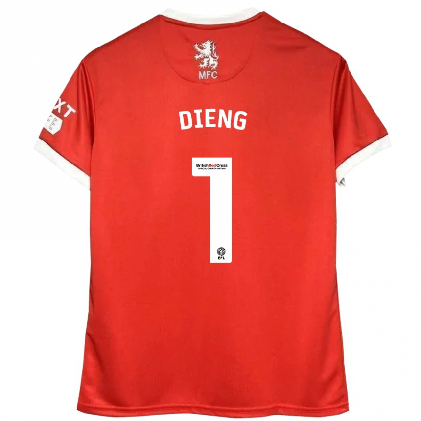 Vyrai Seny Dieng #1 Raudona Balta Namų Marškinėliai 2024/25 T-Shirt