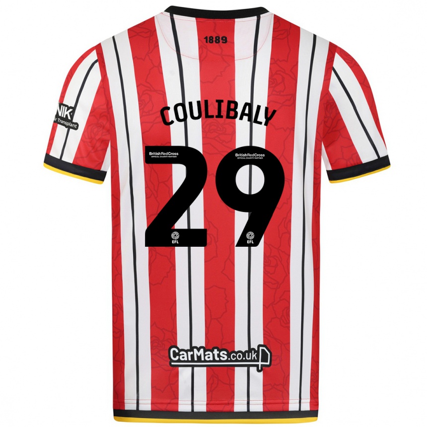 Vyrai Ismaila Coulibaly #29 Raudonos Baltos Juostelės Namų Marškinėliai 2024/25 T-Shirt